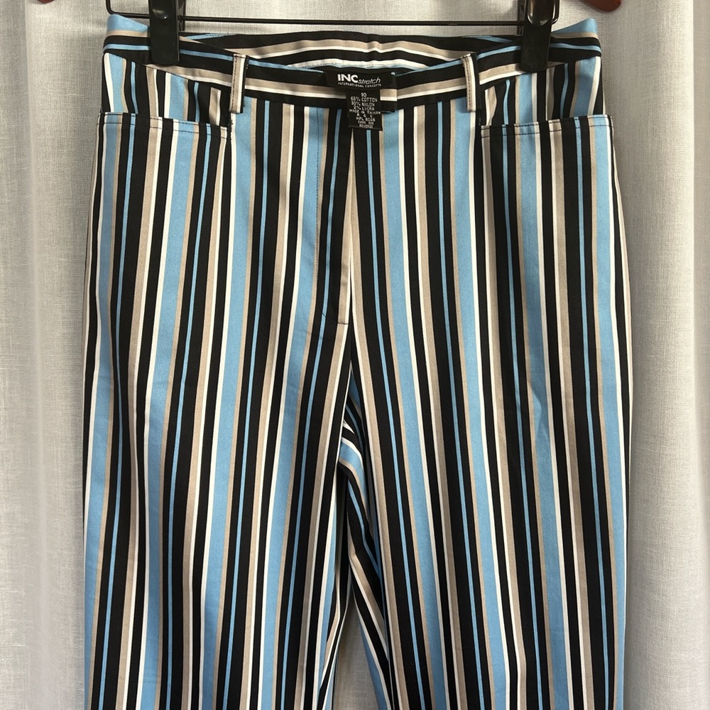 Vintage INC Stretch International Concepts Women’s Striped Pants - Picture 3 of 8